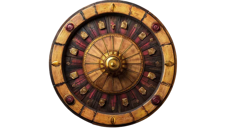 Spinning roulette wheel